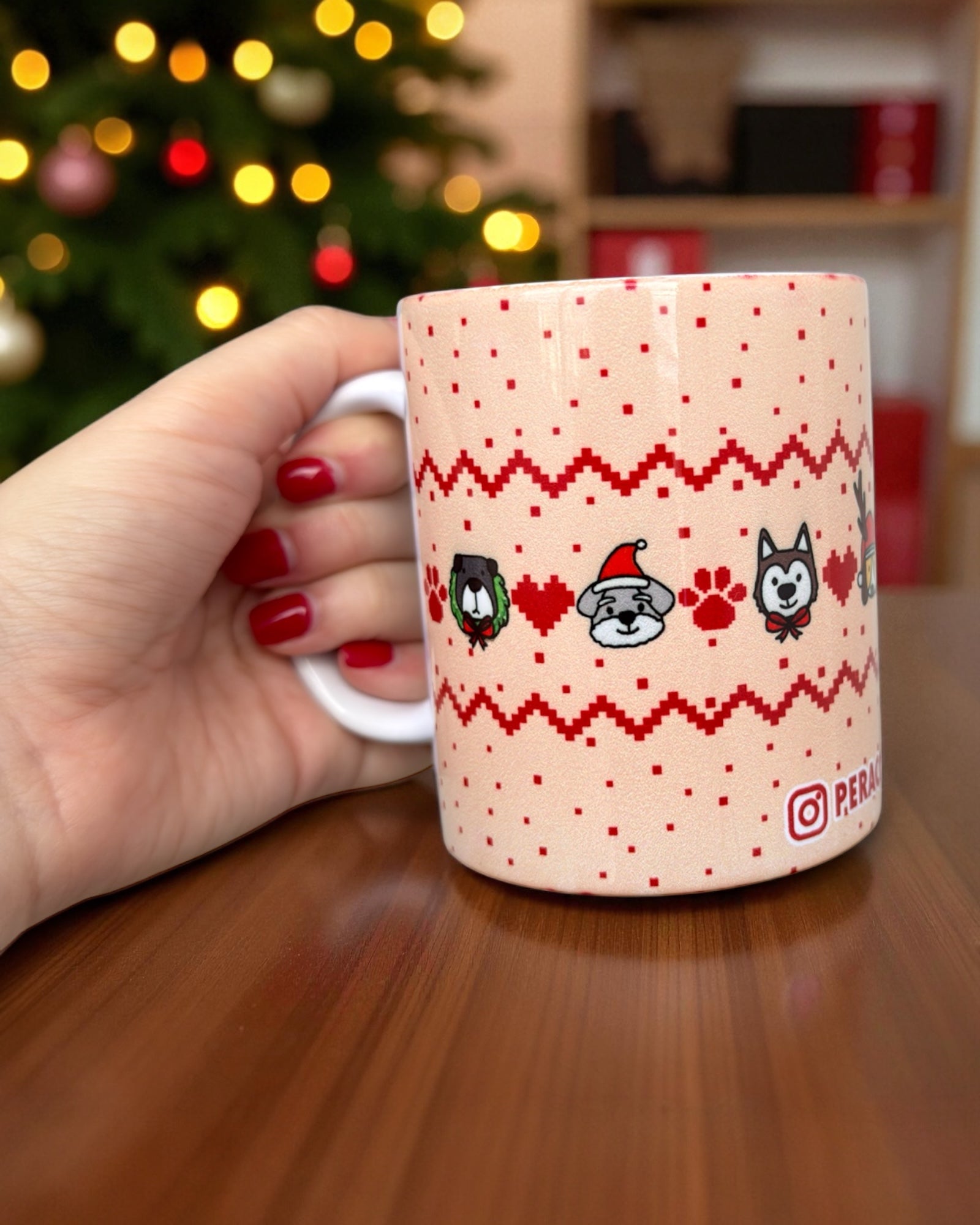 PERA MUG - Perritos Navideños